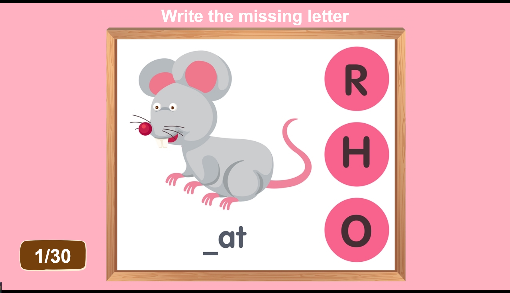 Write The Missing Letter for Kids