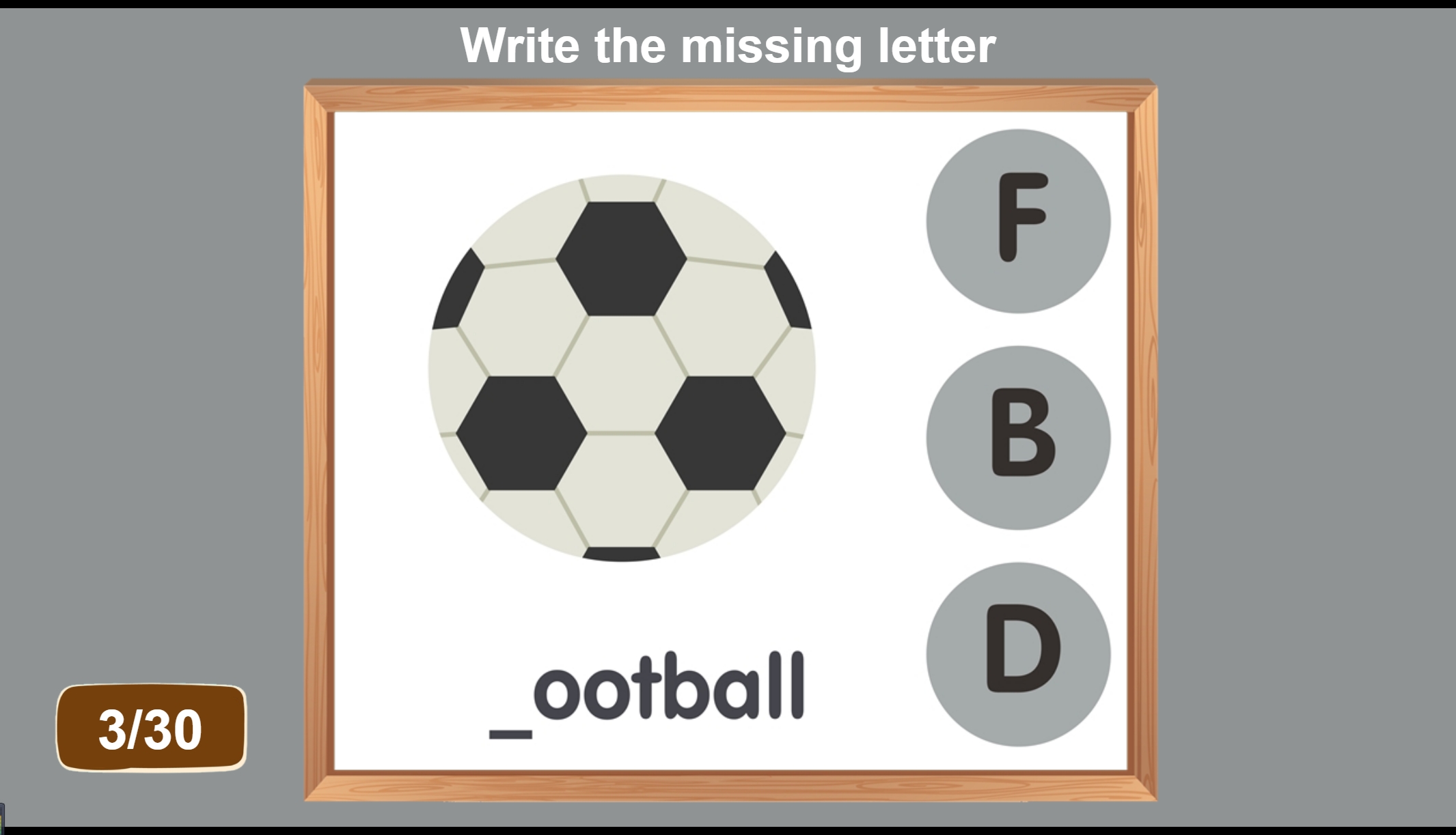 Write The Missing Letter for Kids