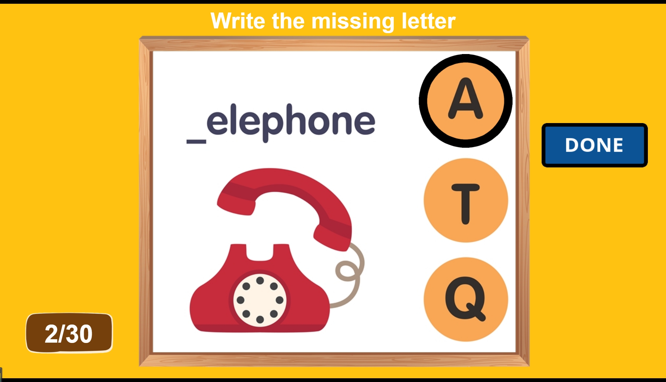 Write The Missing Letter for Kids