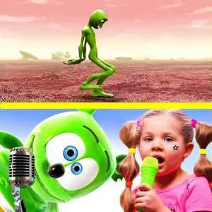 Mała dziewczynka i śpiew - razem z Alien