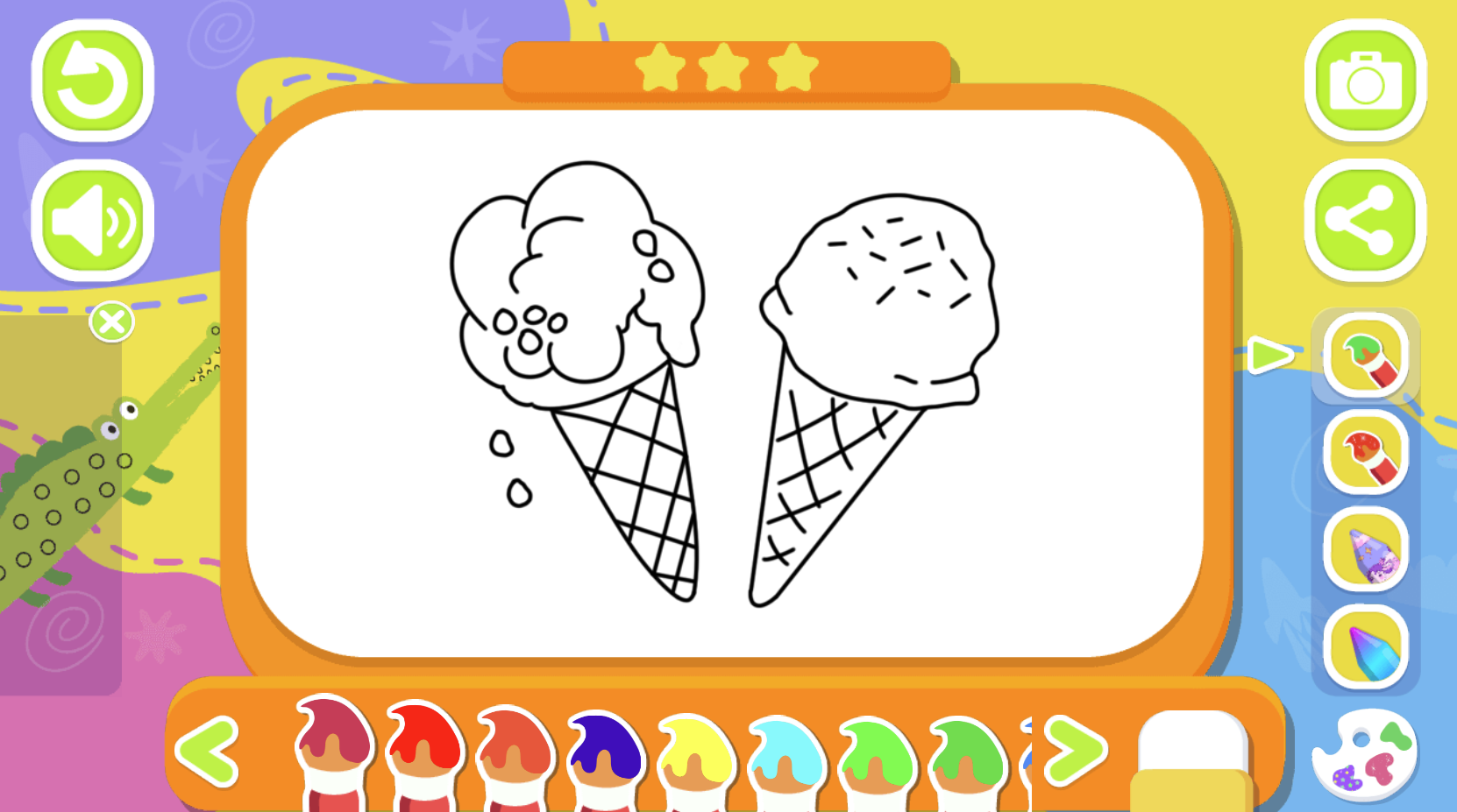 Ice Cream Coloring Book