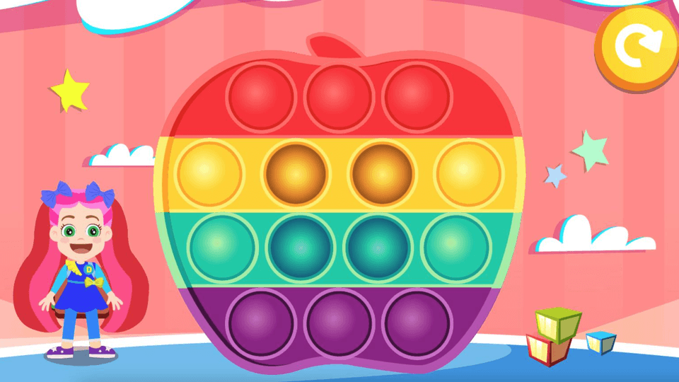 Đồ chơi cầu vồng Apple Pop it Fidget