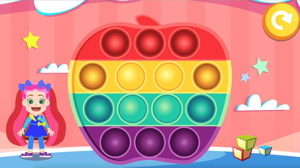 Đồ chơi cầu vồng Apple Pop it Fidget